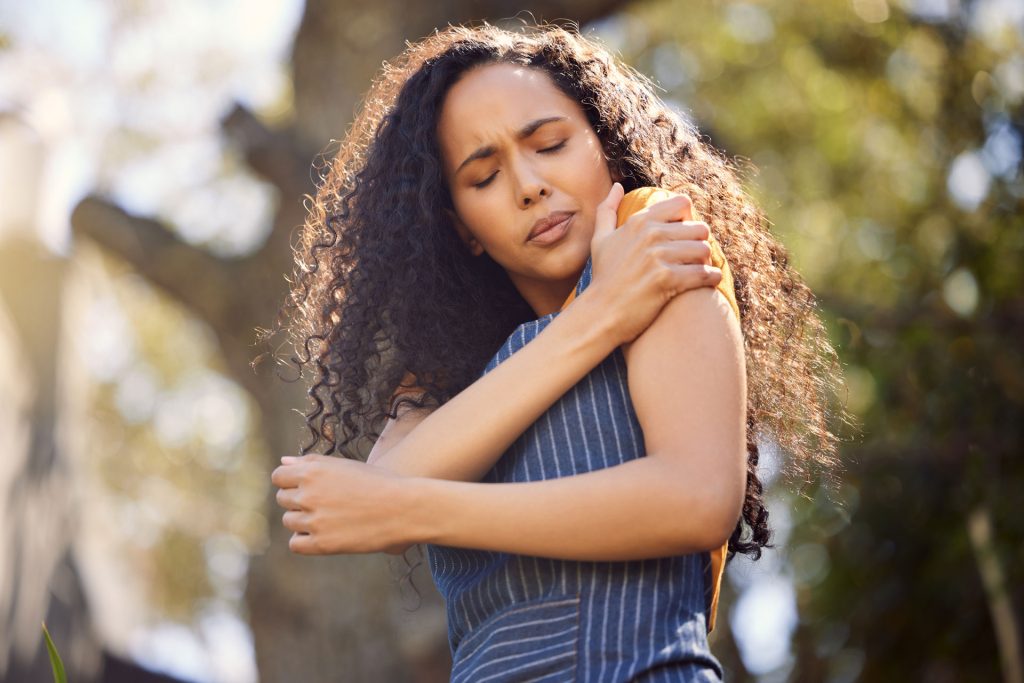 Shoulder pain.