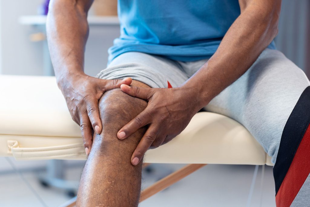 Person with knee pain.