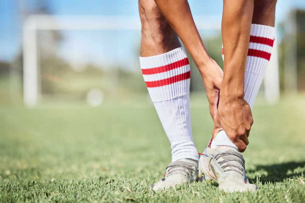 Soccer sports and ankle pain.